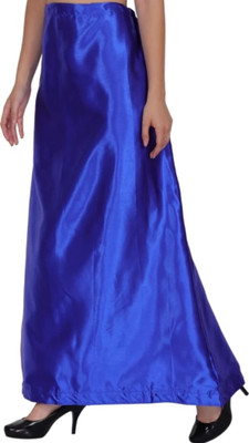 Ase fashion Blue satin blend petticoat Satin Blend Petticoat(Free)