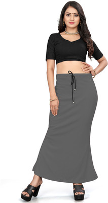 Leeza Store LZSHPWR-DARKGREY-XL Lycra Blend Petticoat(XL)