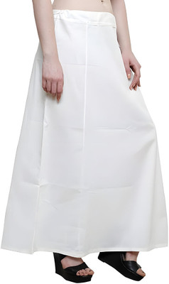 FASHION COLLETCOR White Cotton Saree Petticoat Shapewear for Women Pure Cotton Petticoat(L)