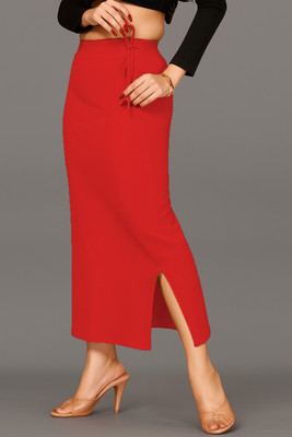 The Stanch Shapeware Red MT0042 Lycra Blend Petticoat(L)