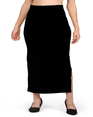 HOC ALY-2112-A-BLACK-3XL Lycra Blend Petticoat(3XL)