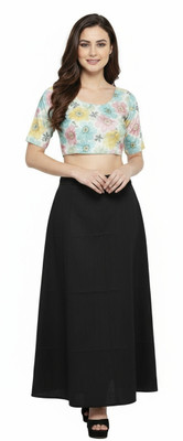 SANIGOLD Pure black Pure Cotton Petticoat(XL)