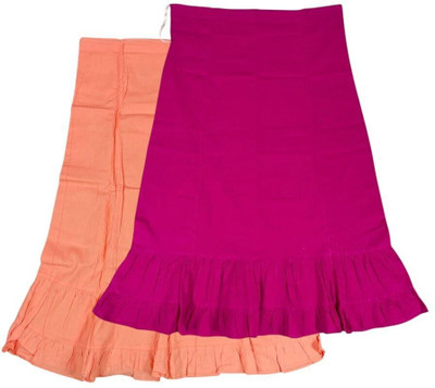 Belizs Butterscotch & Violate Red Combo Pure Cotton Petticoat(XXL)