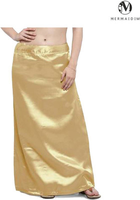 MERMAIDIM Golden Satin Petticoat Pure Silk, Pure Satin Petticoat(Free)