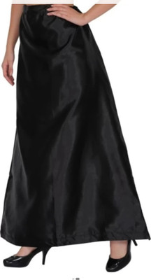 Sfr fashion Petticoat satin blend Petticoat for women black colour Satin Blend Petticoat(Free)