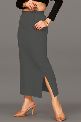 The Stanch Shapeware Dark Grey MT0042 Lycra Blend Petticoat(M)