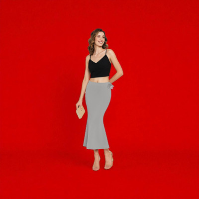 The Stanch Shapeware Light Grey MT0026 Lycra Blend Petticoat(S)