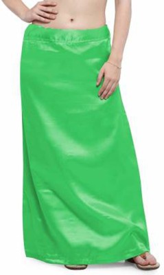 Evafasion Green Satin Silk Petticoat Satin Blend Petticoat(Free)