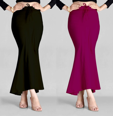 ALYNE COMBO-FISHTAIL-WINE-BLACK Lycra Blend Petticoat(XXL)