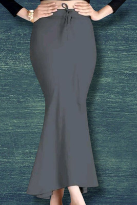 The Stanch Shapeware Dark Grey MT0092 Lycra Blend Petticoat(XL)