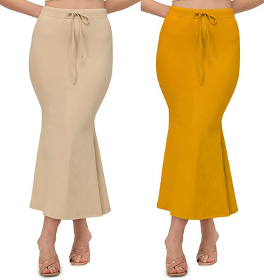 ALYNE BEIGE-COMBO-FISHCUT-MUSTARD-BEIGE Lycra Blend Petticoat(XXL)