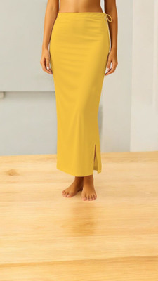 DSV ENTERPRISES Shapeware Yellow M0098 Lycra Blend Petticoat(XXL)