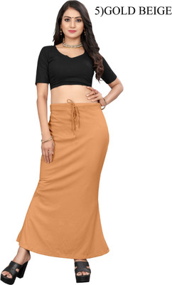 inch pinch XL-GOLD BEIGE SAREE-SHAPER Lycra Blend Petticoat(XL)