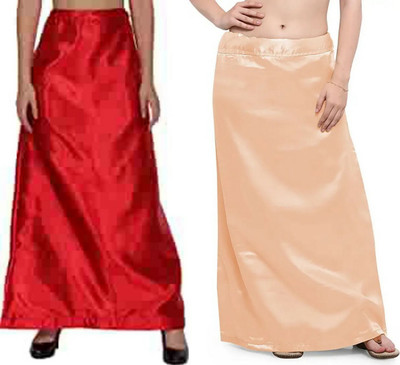 KAVYA DESIGNERS COMBO SATIN PETTICOAT ST57 Pure Satin Petticoat(Free)