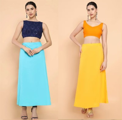 Lootnixx SP_Yellow + Sky Blue petticoat Combo For women Free Pure Cotton Petticoat(Free)