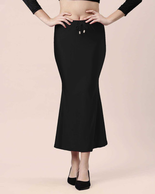 DRESQUE STORE Flared(4-Way Stretch) Saree Shapewear Black Lycra Blend Petticoat(S)