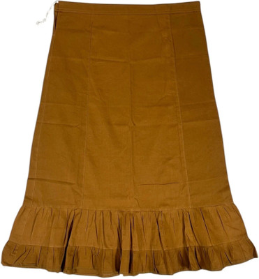 Belizs Muddy Brown Pure Cotton Petticoat(XL)