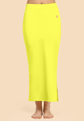 Trendmalls New.P02-Yellow Lycra Blend Petticoat(XXL)
