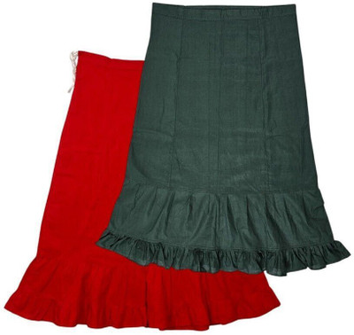 house of common Red & Kaitoke Combo Pure Cotton Petticoat(XL)