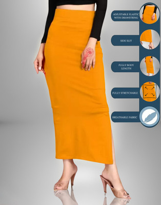 Lootnixx SWP02_MUSTERD_YELLOW_L L Lycra Blend Petticoat(L)