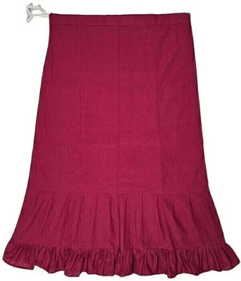 Belizzi Paridhan Dark Red Pure Cotton Petticoat(XL)