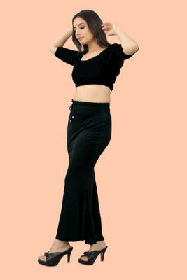Ozberk Creation SH.__Fish_Black_S_Saree Shapewear shapewear petticoat For Women Lycra Blend Petticoat(S)