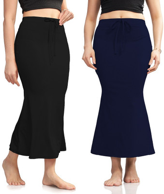 Veehaus Black_Blue_saree petticoat Lycra Blend Petticoat(S)