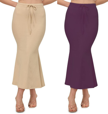 ALYNE BEIGE-COMBO-FISHCUT-WINE-BEIGE Lycra Blend Petticoat(S)