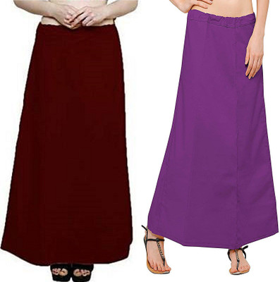 Gugaliya MAROON-VIOLET Pure Cotton Petticoat(Medium)