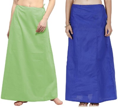 Guddan GD-1112-Pista-Blue Pure Cotton Petticoat(Free)