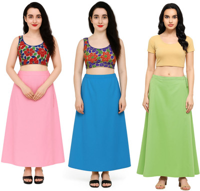 IGNOTO FKK_3PTCT-BB.PNK_FIROZI_PISTA Cotton Blend Petticoat(Free)