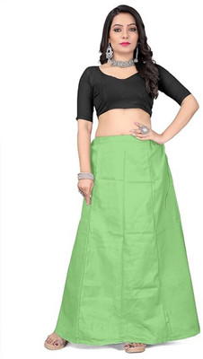 KAVYA DESIGNERS COTTON PETTICOAT PISTA S23 Pure Cotton Petticoat(Free)
