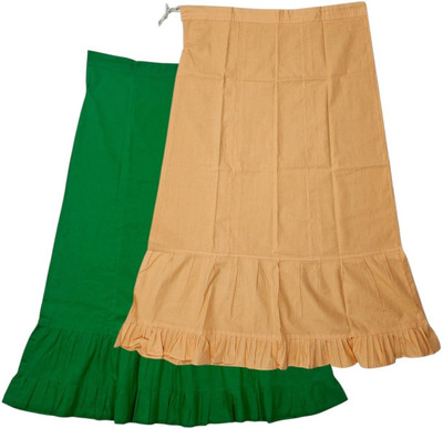 Belizs BE Dark Spring Green & Honey Combo Pure Cotton Petticoat(XXL)
