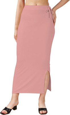 Vidhata Pink Color Fish Cut Design With Side Slit Slim Fit Drawstring Waist Petticoat Lycra Blend Petticoat(S)