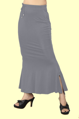 KERMIT TAX_FishCut_Grey_S_Saree Shapewear shapewear petticoat For saree Lycra Blend Petticoat(S)