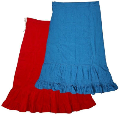 house of common Red & Sky Blue Combo Pure Cotton Petticoat(XL)