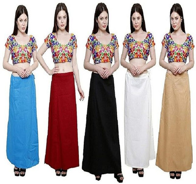 Kintsugi Fashion Combo Pack of 5 Pure Cotton Petticoat(Free)