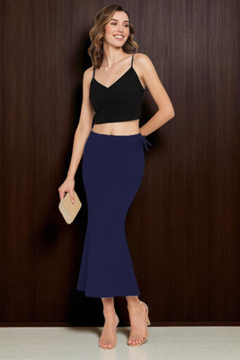 DSV ENTERPRISES Shapeware Navy M0133 Lycra Blend Petticoat(L)