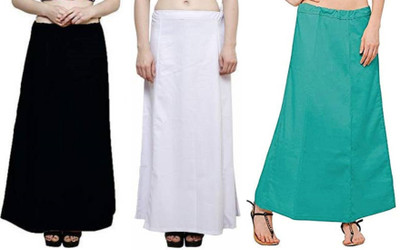 Gugaliya BLACK WHITE RAMA Pure Cotton Petticoat(Medium)