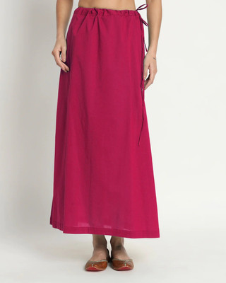 Lootnixx Pinkish Red Pure Cotton Petticoat(S)
