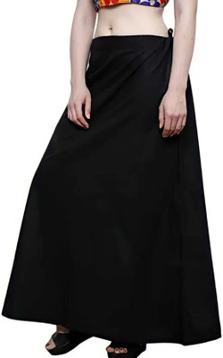 j s fashion JSF-LADYPETI-COTTON-BLACK Cotton Blend Petticoat(Free)