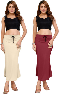 BLYNK P2-SPW-CHIKU-MAROON Lycra Blend, Polycotton Petticoat(L)