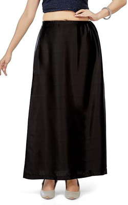 Maa Kali Emporium Pure Satin Black Petticoat Pure Satin Petticoat(Free)