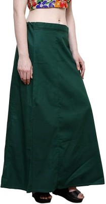 COMPLAYYER Green Readymade Saree Petticoats(Free Size) Pure Cotton Petticoat(Free)