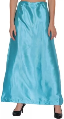 AIF FASHION Sky blue satin petticoat Satin Blend Petticoat(Free)