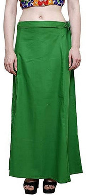 KAVYA DESIGNERS COTTON PETTICOAT GREEN S98 Pure Cotton Petticoat(Free)