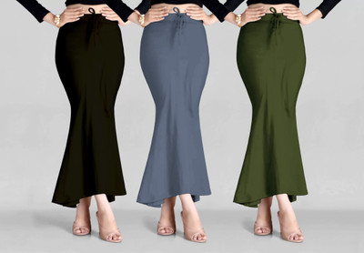 Spangel Fashion Pack of Combo 3 Lycra Blend Petticoat(M)