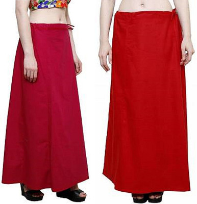 Gugaliya RANI-RED Pure Cotton Petticoat(Medium)