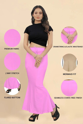 VAGMI STORE Shapewear Baby Pink-M Lycra Blend Petticoat(M)