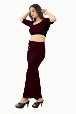 Ozberk Creation PAR.__Fish_Purple_XL_Saree Shapewear shapewear petticoat For Women Lycra Blend Petticoat(XL)